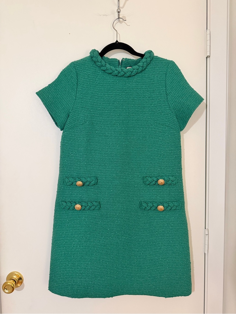 Tuckernuck Tweed Jackie Shift Dress- emerald